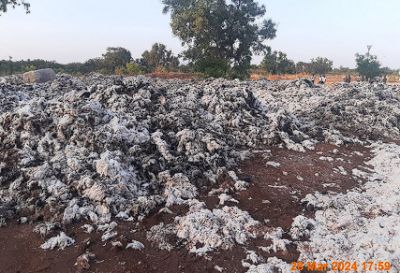 Water Affected Approx. 78,934 Kg of  Cotton Bales & Fire & Water Affected Approx. 2,80,000 Kg of Cotton Waste on Per  Kg Basis